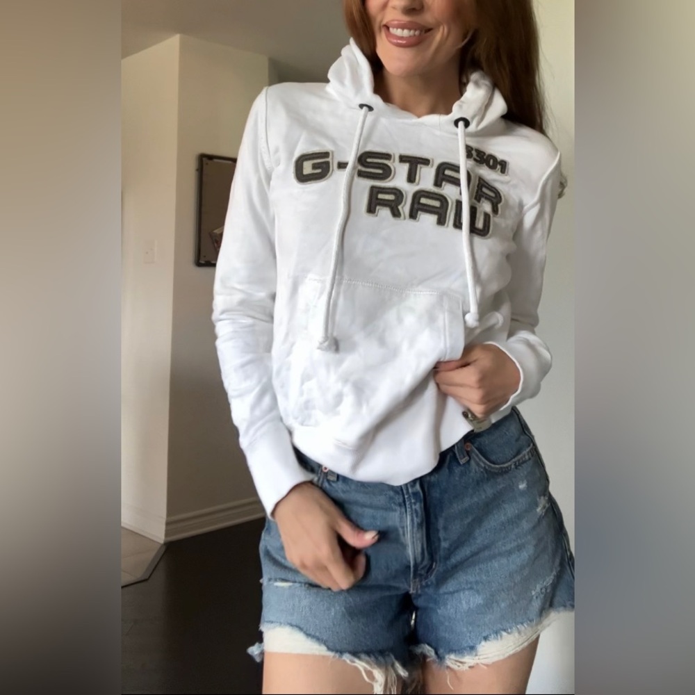 G-Star raw white hoodie